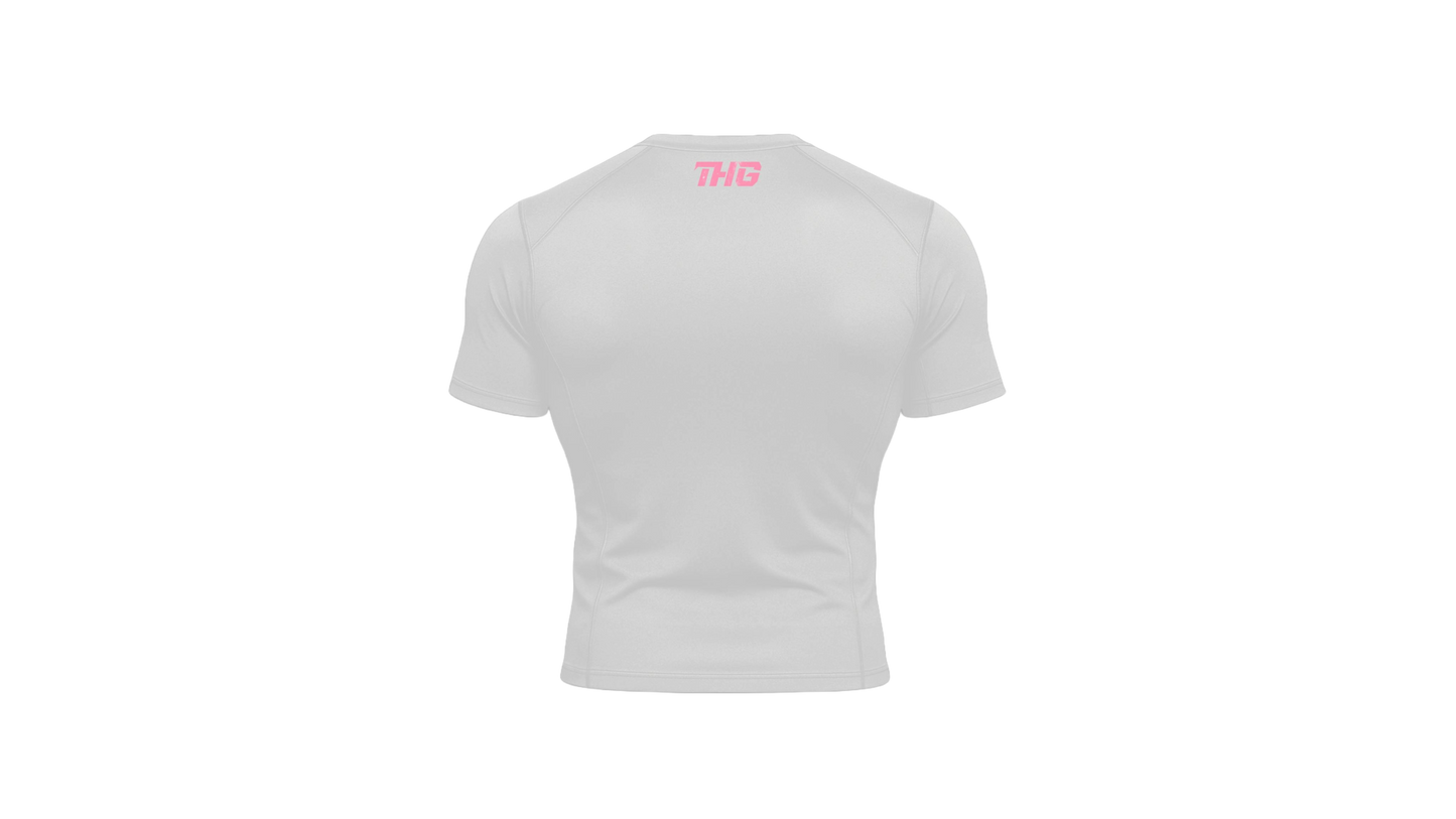 "Fear God" Compression Shirt (White x Pink)