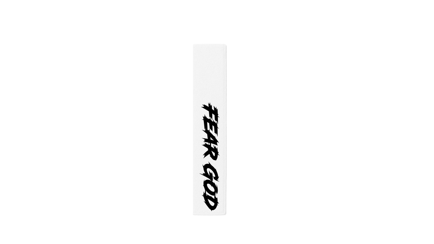 "Fear God" Football Streamer Towel White