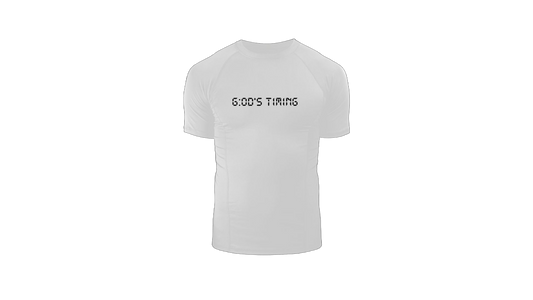 “G:od’s Timing” Compression Shirt (White)