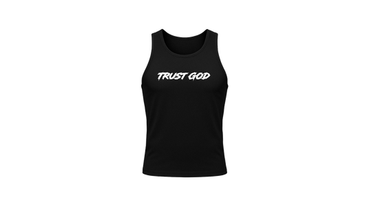 “Trust God” Compression Tank Top (Black)