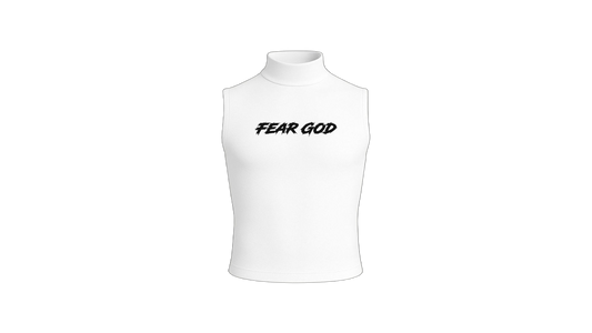 “FEAR GOD” SLEEVELESS TURTLE NECK COMPRESSION SHIRT (WHITE)