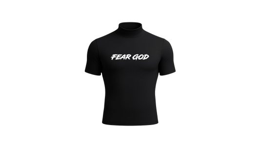 “FEAR GOD” TURTLE NECK COMPRESSION SHIRT (BLACK)
