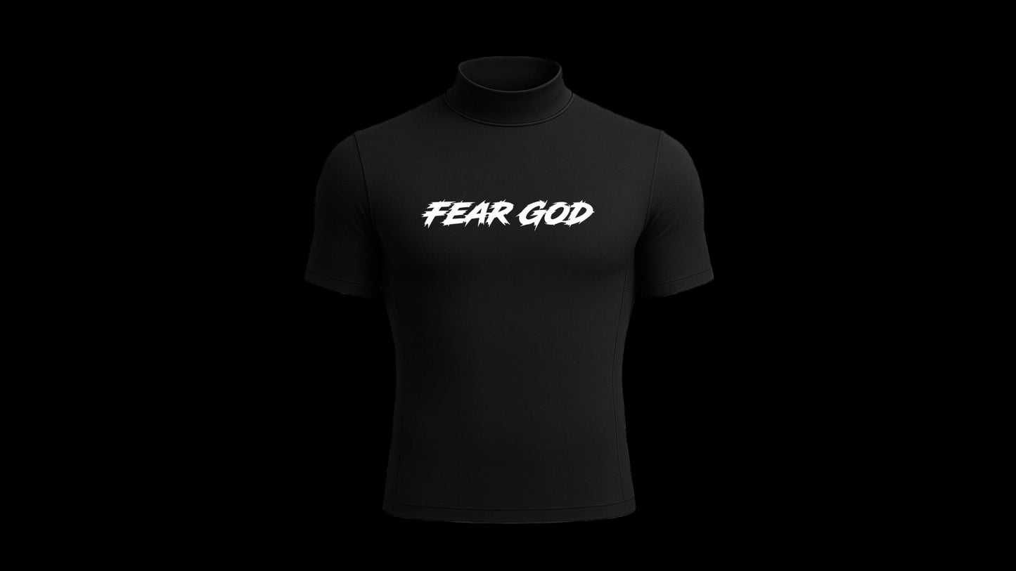 “FEAR GOD” TURTLE NECK COMPRESSION SHIRT (BLACK)