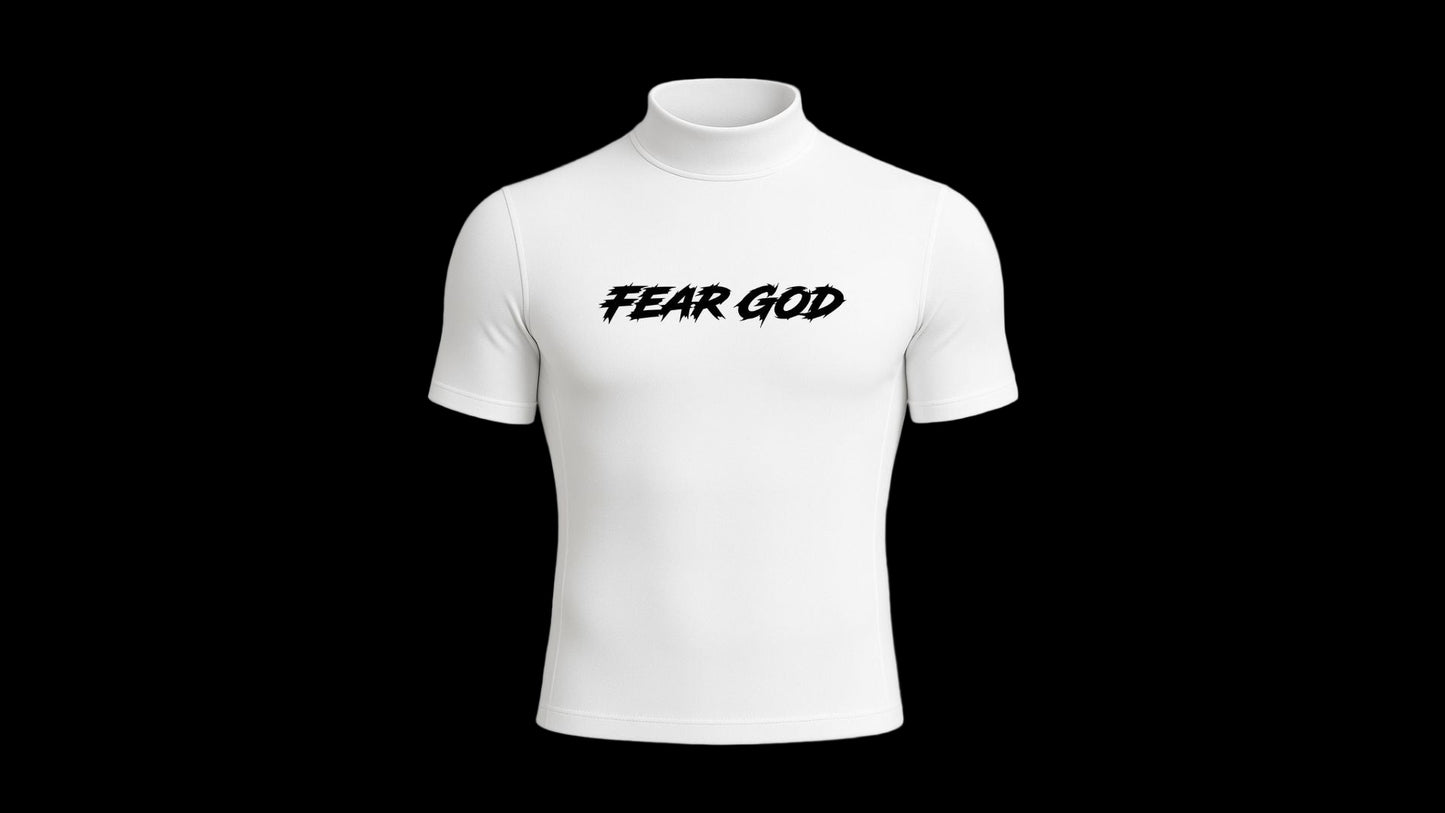 “FEAR GOD” TURTLE NECK COMPRESSION SHIRT (WHITE)