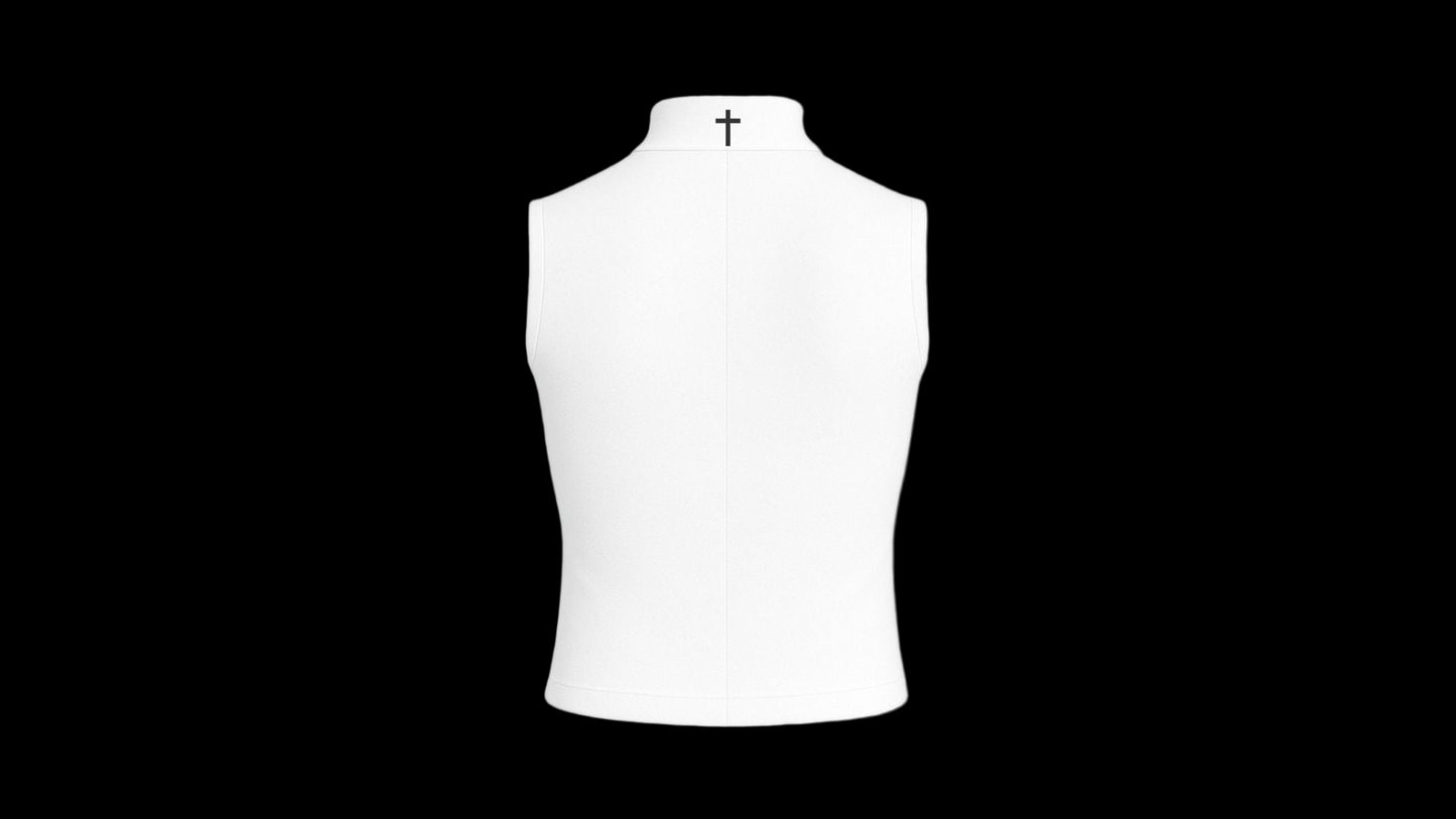 “FEAR GOD” SLEEVELESS TURTLE NECK COMPRESSION SHIRT (WHITE)