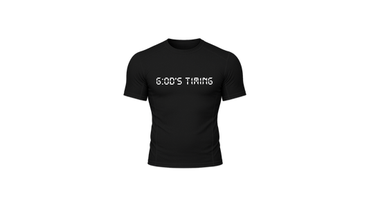 "G:od's Timing" Compression Shirt (Black)