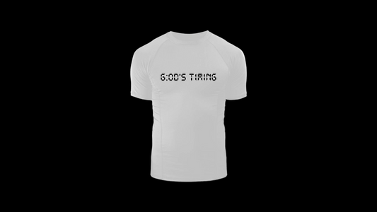 "G:OD'S TIMING" COMPRESSION SHIRT (White)