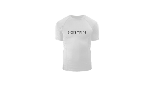 "G:od's Timing" Compression Shirt (White)