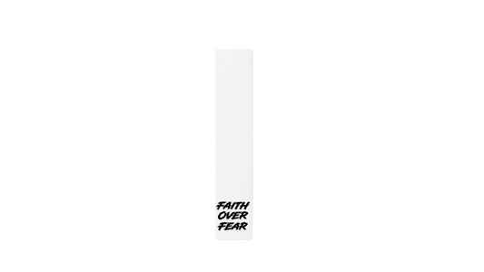 "Faith Over Fear" Football Streamer Towel White