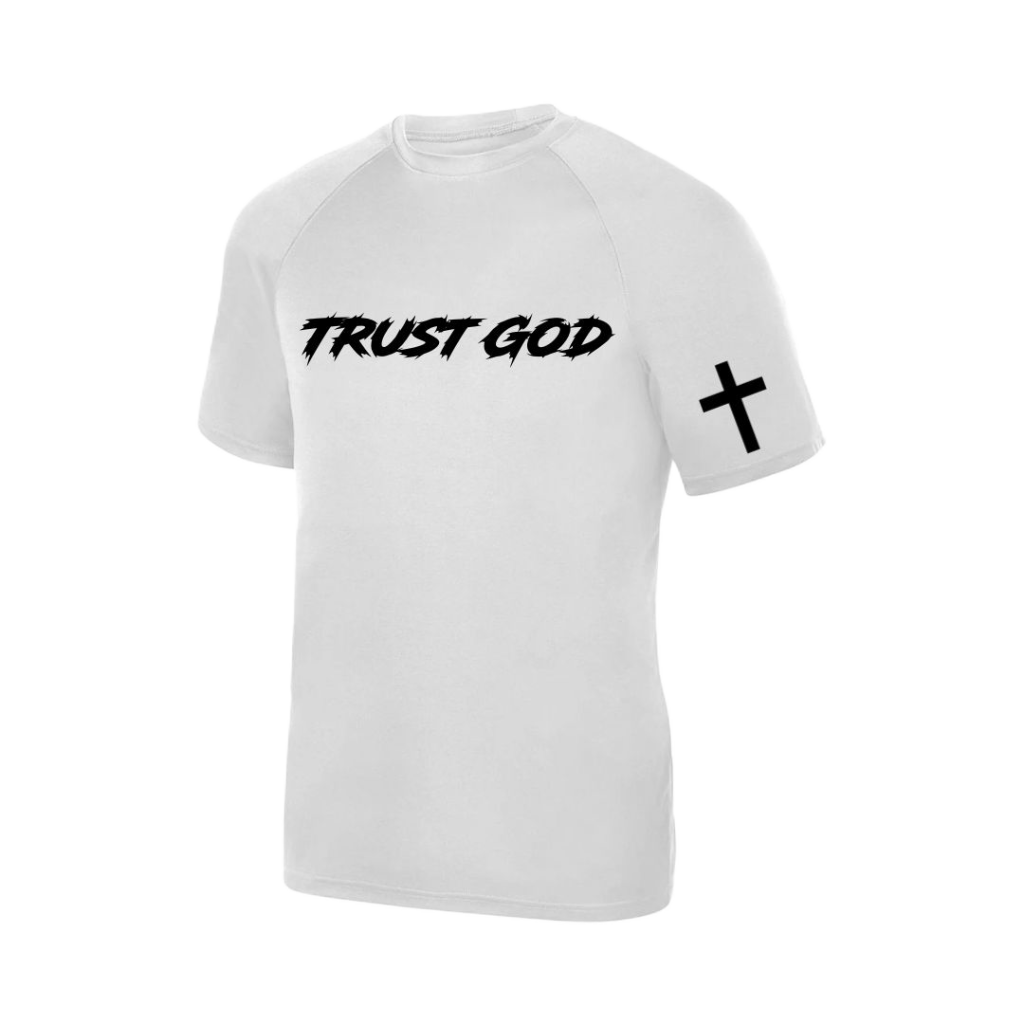 "Trust God" Compression Shirt (White)