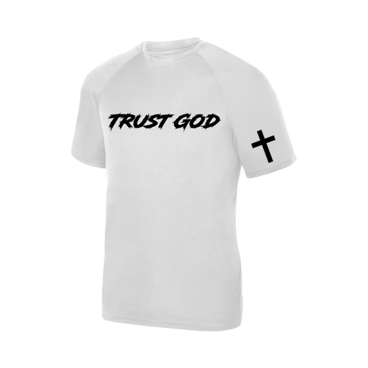 "Trust God" Compression Shirt (White)