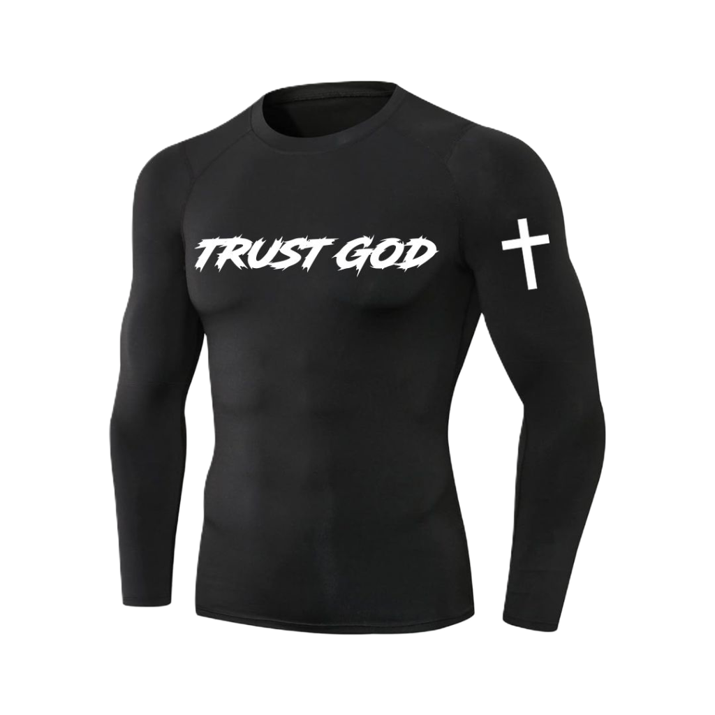 "Trust God" Long Sleeve Compression shirt