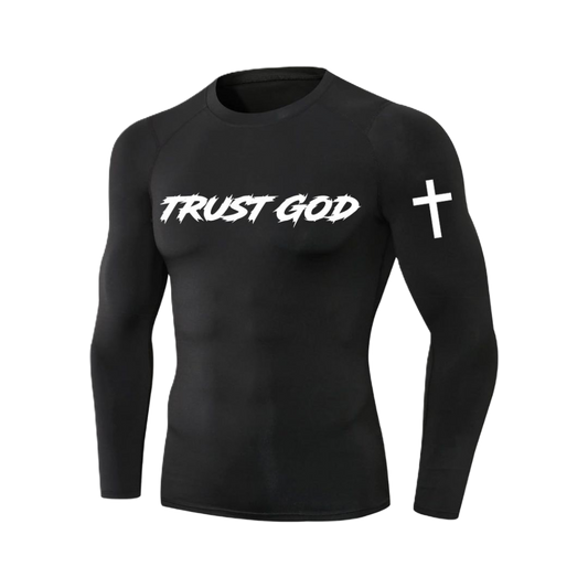 "Trust God" Long Sleeve Compression shirt