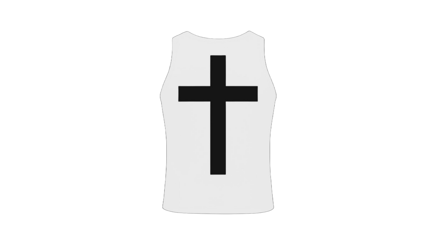 “Trust God” Compression Tank Top (White)
