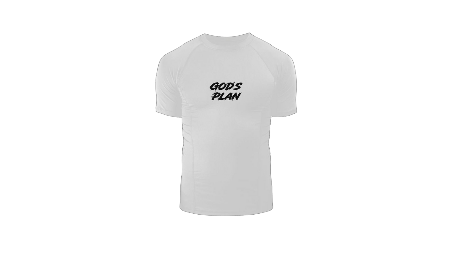 “Gods Plan” Compression Shirt (White)