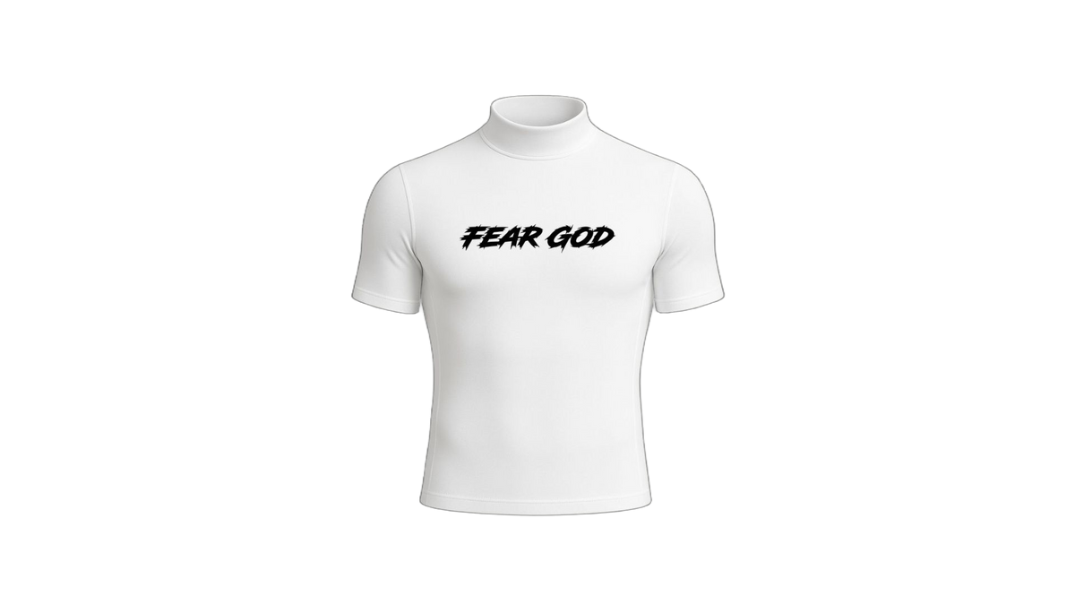 “FEAR GOD” TURTLE NECK COMPRESSION SHIRT (WHITE)
