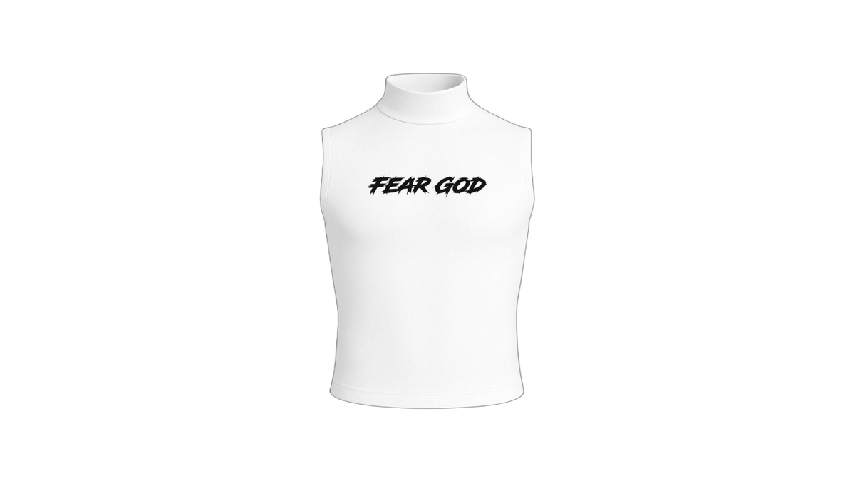 “FEAR GOD” SLEEVELESS TURTLE NECK COMPRESSION SHIRT (WHITE)