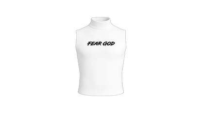 “FEAR GOD” SLEEVELESS TURTLE NECK COMPRESSION SHIRT (WHITE)