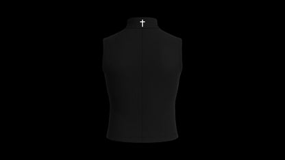 “GOD’S GOT ME” SLEEVELESS TURTLE NECK COMPRESSION SHIRT (BLACK)